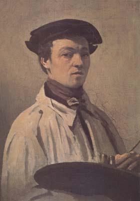 Jean Baptiste Camille  Corot Corot la Palette d la main (mk11) Sweden oil painting art